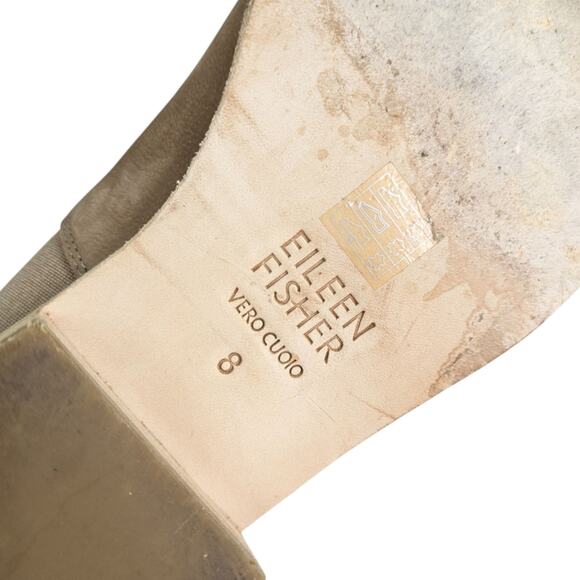 Eileen Fisher Ankle Boots Chelsea 8 Blink Tumbled Nubuck Booties - Picture 11 of 13